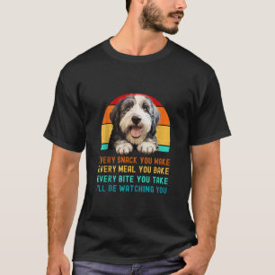 Funny Old English Sheepdog Puppy Dog Mom Dad Mama  T-Shirt