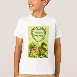 FUNNY OLD FASHION ST.PATRICK'S DAY CATS WITH HEART T-Shirt