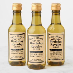 Funny Old Fashioned Birthday Wine or Party Favour Label
