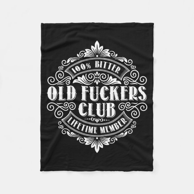 Funny Old Forers Club 100% Bitter Lifetime Member  Fleece Blanket (Front)