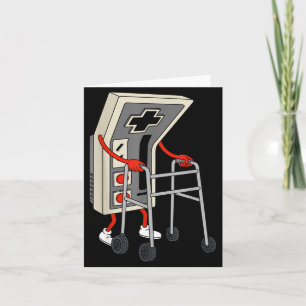 Funny Old Gamer Gaming Retro 80s 90s Video Game Ol Card