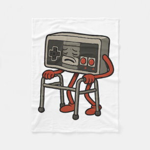 Funny Old Gamer Gaming Retro 80s 90s Video Game Ol Fleece Blanket