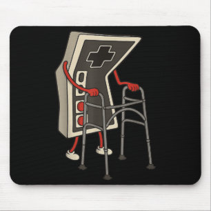Funny Old Gamer Gaming Retro 80s 90s Video Game Ol Mouse Pad