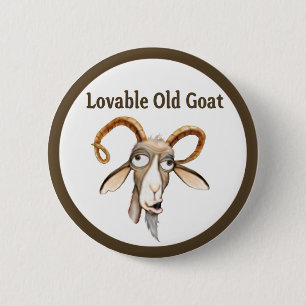 Funny Old Goat 2 Inch Round Button