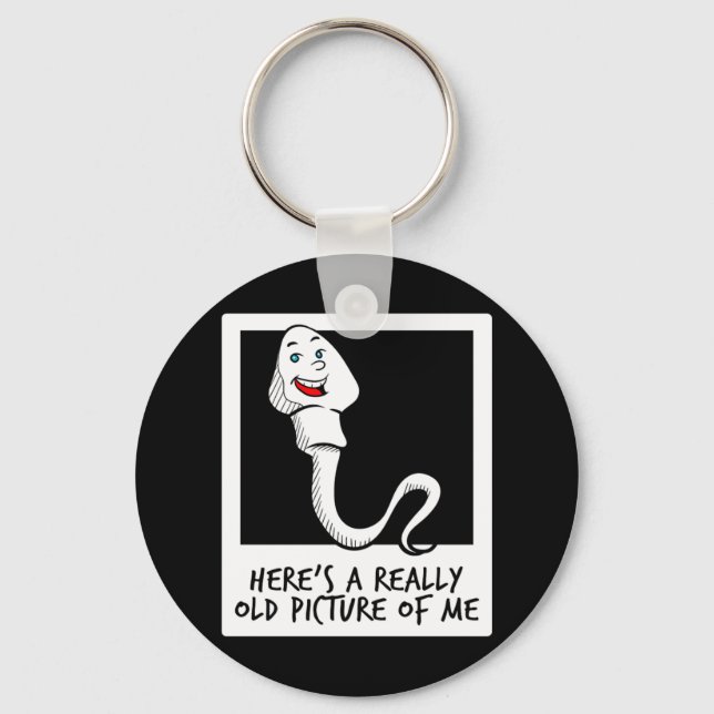 Funny Old Man Birthday Gag Gifts For Men Over 60 G Keychain (Front)