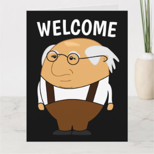 FUNNY OLD MAN BIRTHDAY OVER THE HILL GREETING  CARD