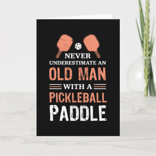 Funny Old Man Pickleball Paddle Gift Card