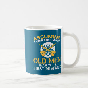 Funny Old Men Who Loves Darting Coffee Mug