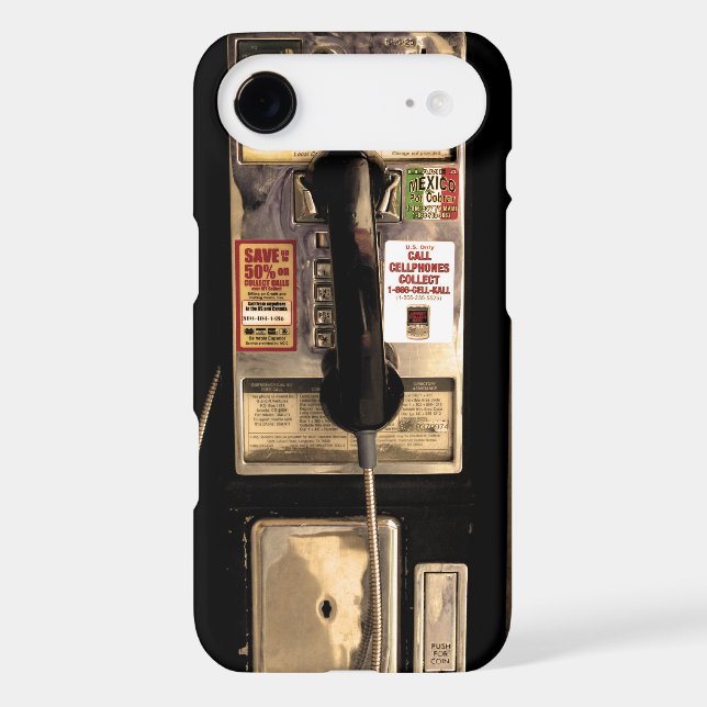 Funny Old Pay Phone Case-Mate iPhone Case (Back)
