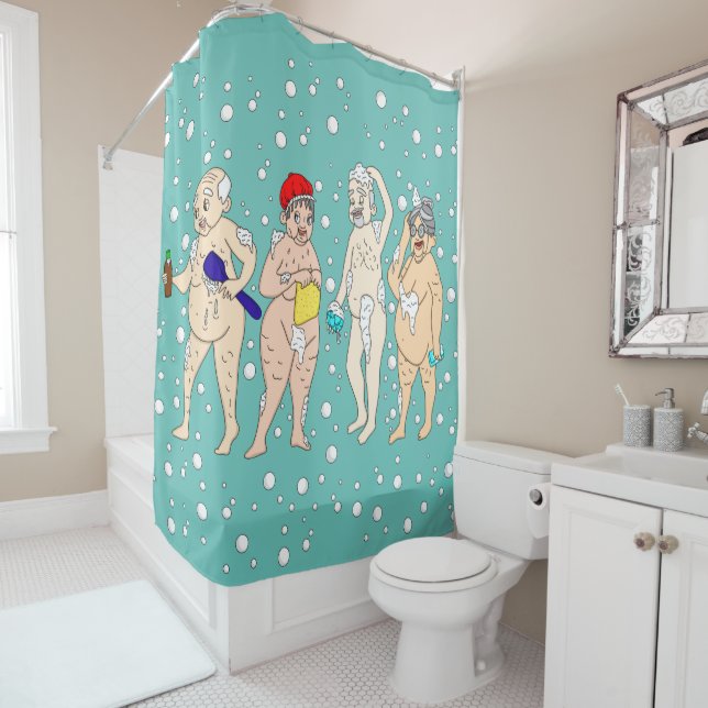 Funny Old People Covered in Bubbles   (In Situ)
