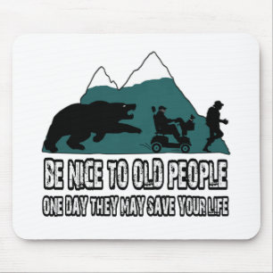 Funny old people mouse pad