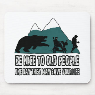 Funny old people mouse pad