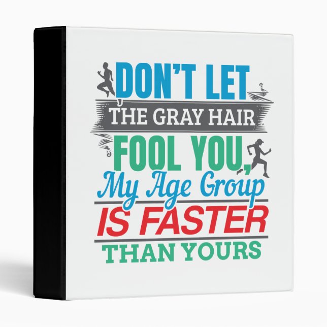 Funny Old Runner - Faster Age Group Running Binder (Front/Spine)