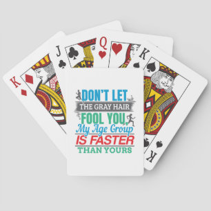 Funny Old Runner - Faster Age Group Running Playing Cards