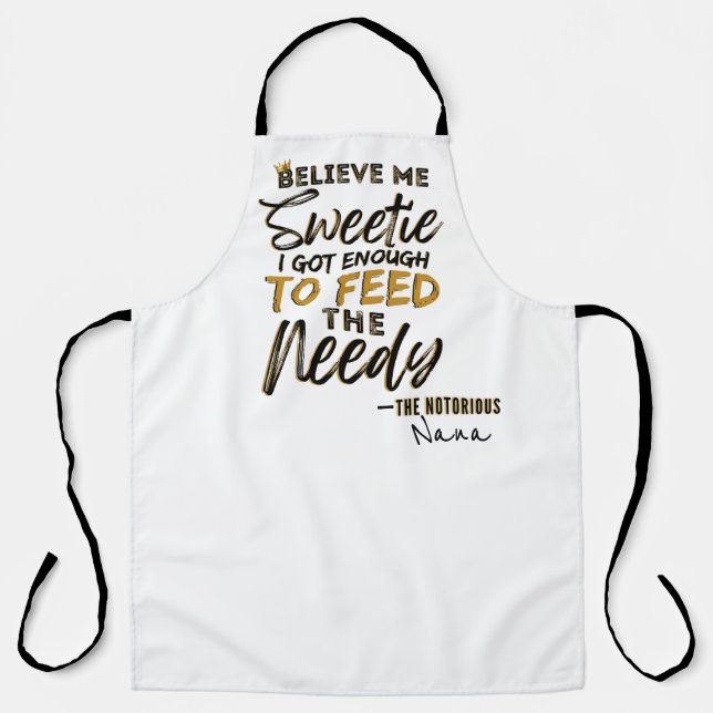 Funny Old School 90's Hip Hop Apron (Front)