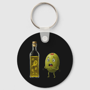 Funny Olive Oil Ghost Horror Humour Halloween Cost Keychain