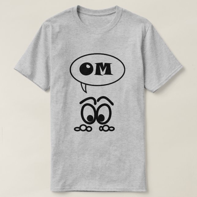 Funny OM Meditation T-shirt (Design Front)