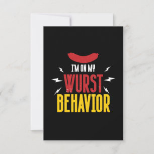 Funny On Wurst Behaviour Oktoberfest Card