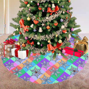 Funny One Bad Snowflake Christmas Pop Art Zombie Brushed Polyester Tree Skirt