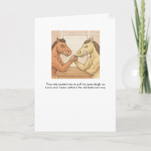 Funny One Horse Open Sleigh Card