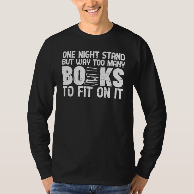 Funny One Night Stand Book Sarcasm T-Shirt (Front)