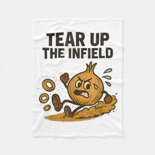 Funny Onion Rings Baseball Base Infield Glove Soft Fleece Blanket