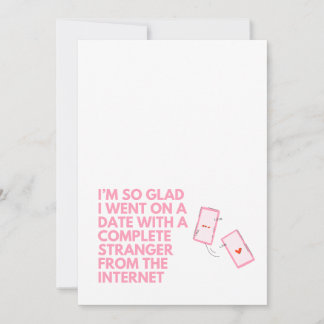 Funny Online Dating Card: Dating App Anniversary Holiday Card