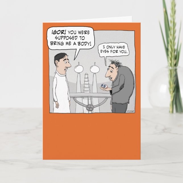 Funny Only Have Eyes for You Halloween Card (Front)