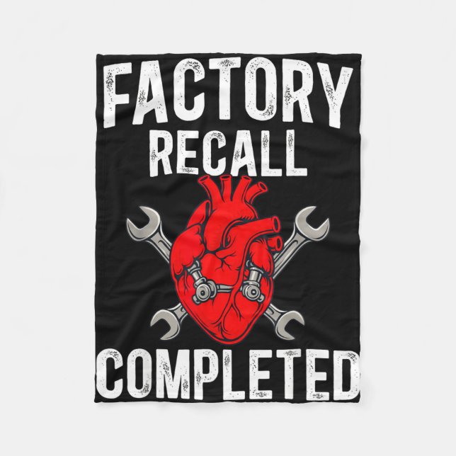 Funny open heart surgery for factory recall fleece blanket (Front)