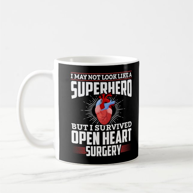 Funny Open Heart Surgery Recovery Coffee Mug (Left)