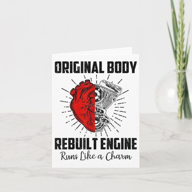 Funny Open Heart Surgery Recovery Survivor Gifts M Card (Front)