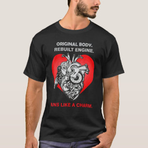 Funny Open Heart Transplant Men Women Heart Attack T-Shirt