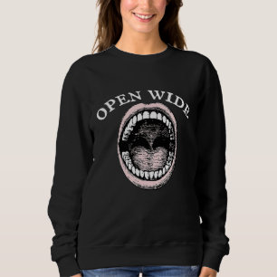 Funny Open Wide Gift Dentist Dental Assistant Sweatshirt
