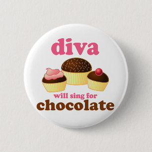 Funny Opera Diva 2 Inch Round Button