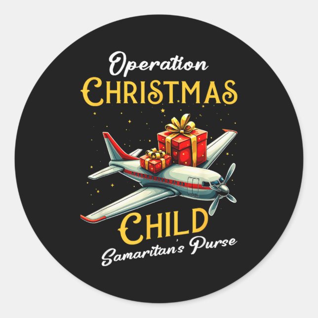 Funny Operation Christmas Child Funny Family Match Classic Round Sticker (Front)