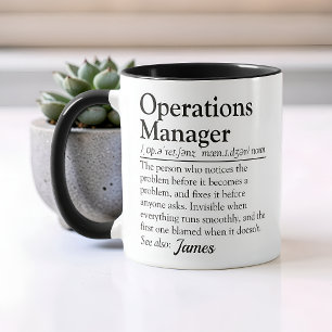 Funny Operations Manager Dictionary Definition Mug