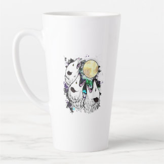 Funny Opossum Moon Cute Screaming Possum Latte Mug