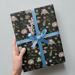 Funny Opossum Screaming Possum Gift Wrap