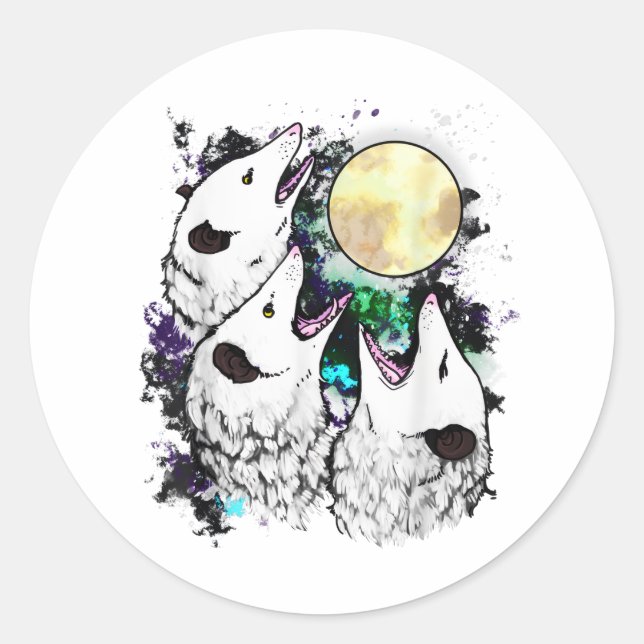 Funny Opossum Sticker | Cute Screaming Possum (Front)