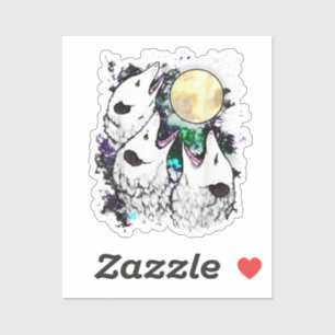 Funny Opossum Sticker   Cute Screaming Possum