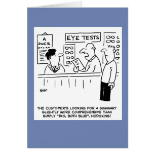 Funny Optician Giving an Over Simplistic Eye-Test