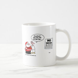 Funny Optometrist and Santa Christmas Cute Cartoon Coffee Mug