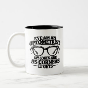Funny Optometry Eye Doctor Vision Care Specialist  Two-Tone Coffee Mug
