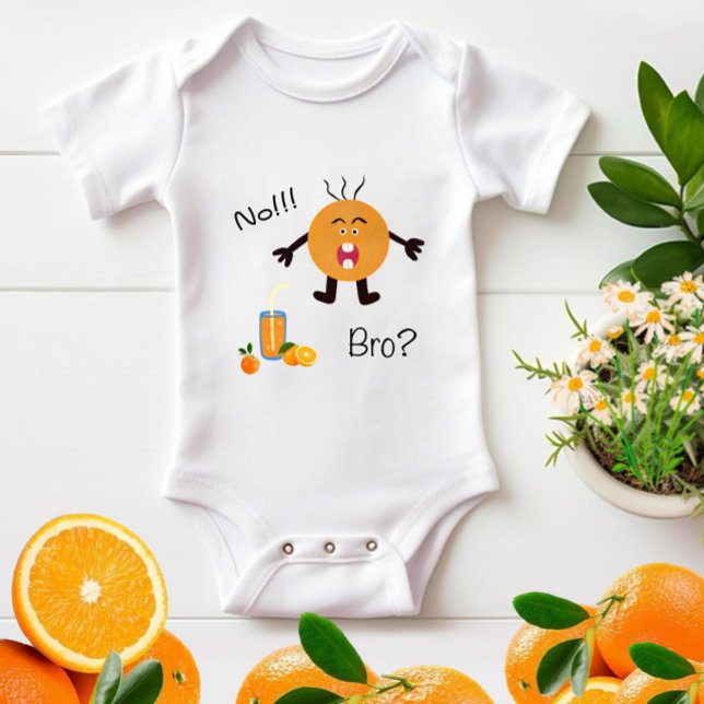 Funny orange  baby bodysuit (Creator Uploaded)