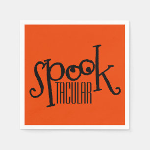 Funny Orange Black Eyeballs Spooktacular Pun Napkin