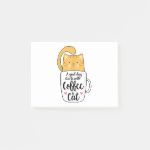 Funny Orange Cat Coffee Mug Cat Lover  Post-it Notes