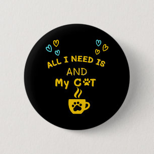 Funny Orange Cat Coffee Mug Cat Lover T-Shirt 2 Inch Round Button