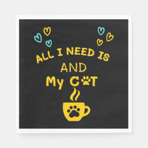 Funny Orange Cat Coffee Mug Cat Lover T-Shirt Napkin
