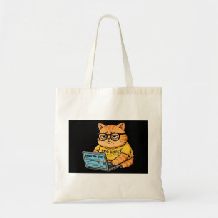 Funny Orange Cat Programmer Bags