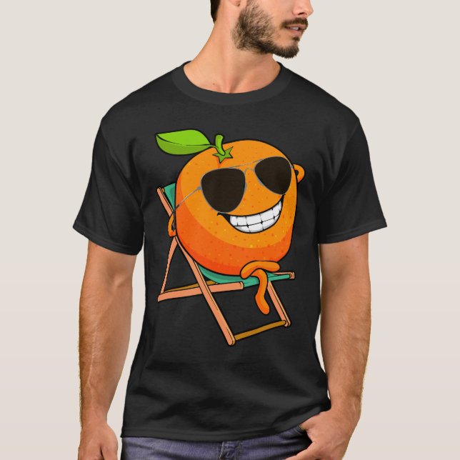 Funny Orange Design For Men Women Kids Orange  T-Shirt (Front)